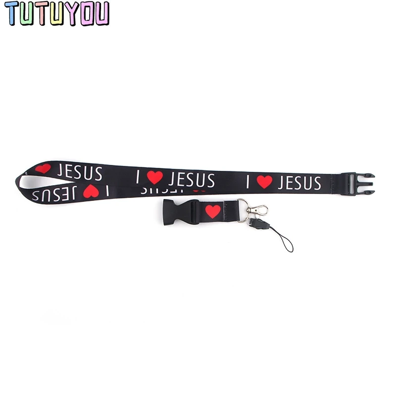 PC375 Jesus Lanyards Id Бейдж держатель Брелок ID Card Pass тренажерный зал мобильный бейдж держатель талреп держатель для ключей