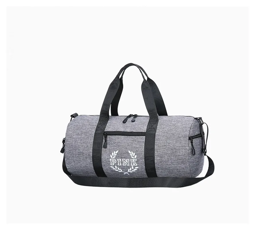Новая модная мужская и женская сумка для фитнеса, уличная парусиновая дорожная сумка, розовая водонепроницаемая и носимая сумка с принтом