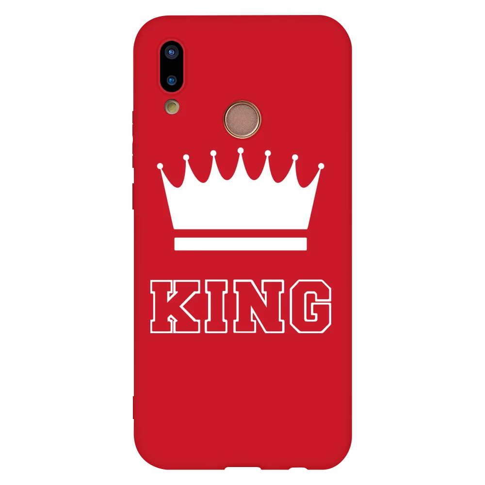 Kho-kingbai Красный резиновый матовый чехол для huawei Honor 20i 10i вид 20 20 Pro 8 9 10 20 Lite 8X Коврики 20 10 Lite рro Y6 Y7 Pro Y9 queen чехлы - Цвет: Kho-kingbai