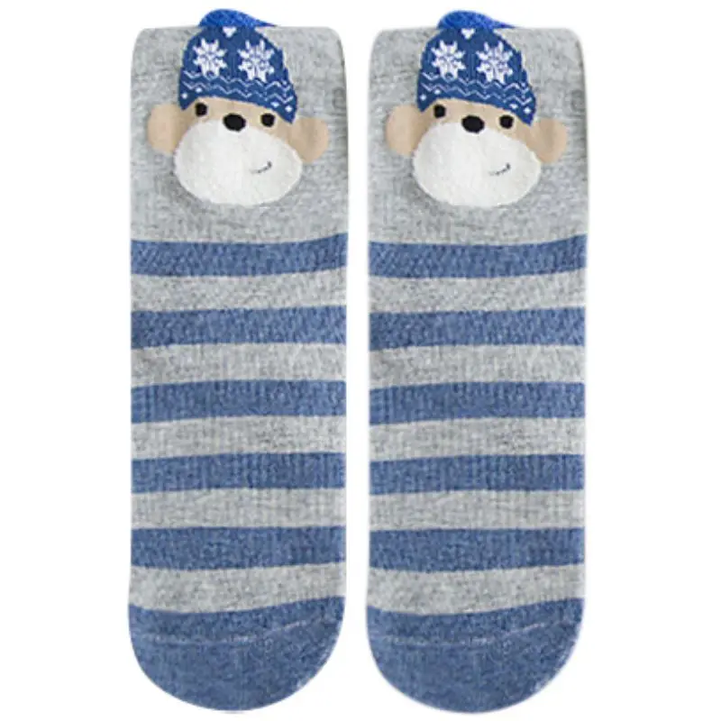 X 5 пар рождественских носков harajuku calcetines, Комплект носков с милыми рисунками животных из мультфильмов, Осень-зима, новые серые женские хлопковые носки
