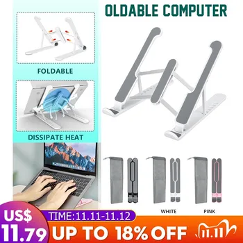 

Portable Laptop Stand Rack Holder ABS Foldable Height Adjustable Computer Cooling Bracket Riser Desktop Laptop Accessorie 3Color