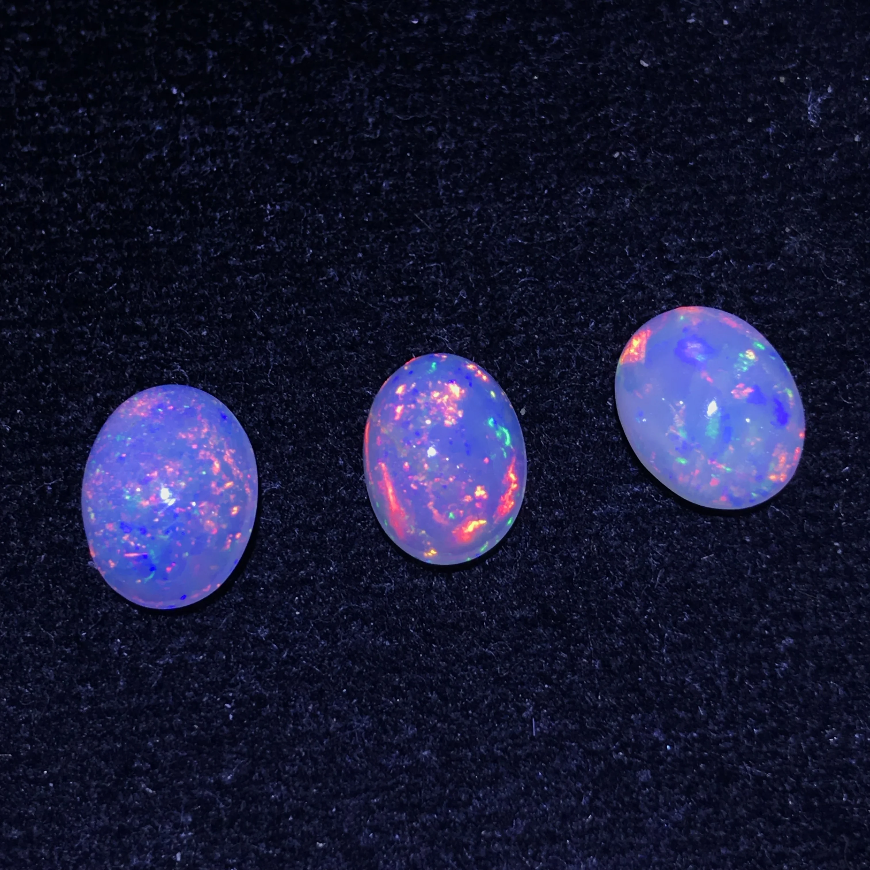 Natural ethiopian colorful cuting opal oval 8*10mm top quality natural precious gemstones for 925 sterling silver jewelry