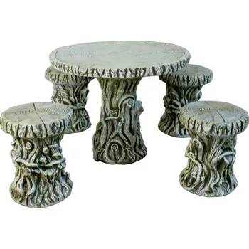 

Table Tree 85cm. And 4 Stools for garden or outside Stone *