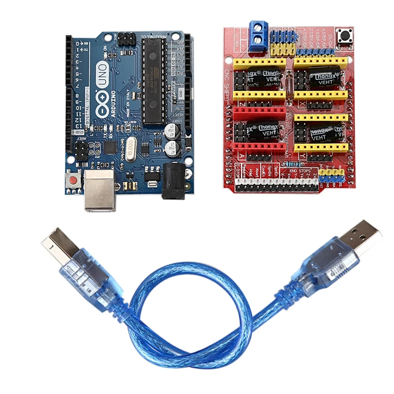 Профессиональный 3d принтер с ЧПУ модуль комплект для Arduino 3d принтер, Nema 17 шаговый двигатель+ CNC щит+ для UNO R3 доска+ Mechanica