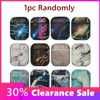 

Clearance Sale Leather Protective Cover With Hook For Airpods 2 1 case TWS i7 i10 Earphones Anti-shockproof Hard Shell Cover