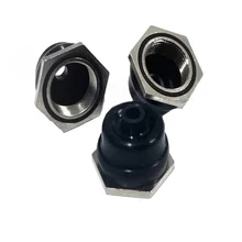 10 unids/M12 * 1,0 interruptor de botón Grande Tapa resistente al agua medio hexagonal borde metálico Taiwán Deli Wei DAILYWELL