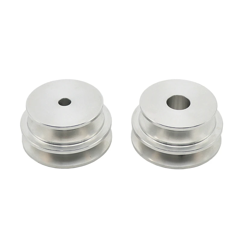 1 pz lega di alluminio doppia scanalatura 60MM puleggia 8-25MM puleggia a foro fisso per albero motore 10MM PU cinghia tonda  13