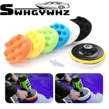 

8 pcs OF 3-7 inch Automobile Sponge Polishing Sponge Wheel Set Polishing Wax Pad Polishing Machine Buffer