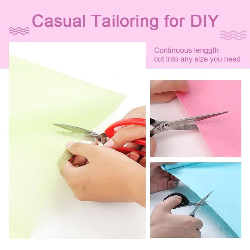 3 Rolls 1 Roll Drawer Shelf Liner Table Mat Anti-mildew Anti-bacterial Non-slip Waterproof Fridge L