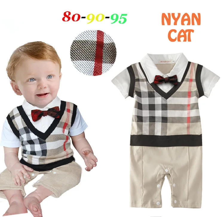 

Handsome BOY'S Gentleman Bowtie Plaid Waistcoat Short Sleeved Kazakhstan