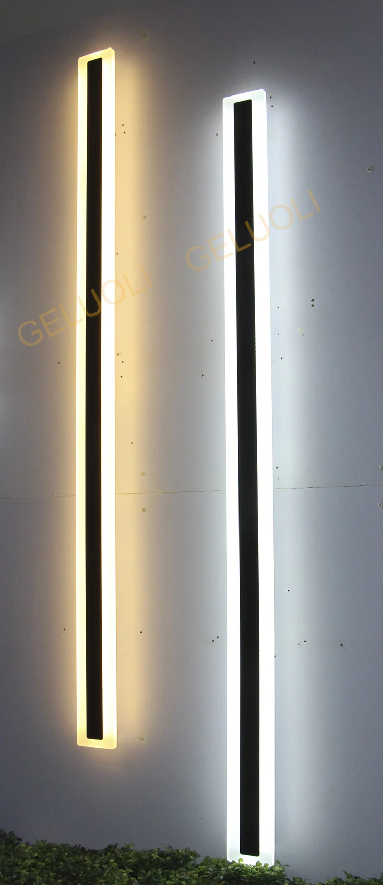 Luminária de Parede Linear à Prova Iluminação para Varanda Casa de Hotel D'água Estilo Minimalista Outoor Led Ip65 18 Luminária de parede led linear à prova