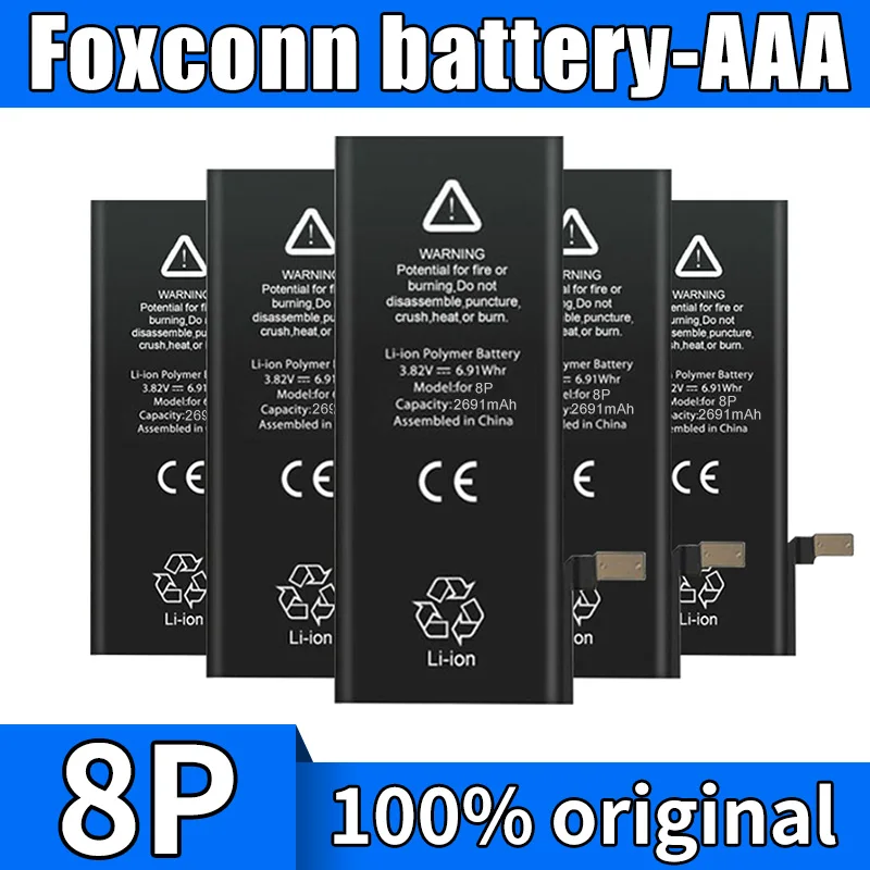 

5pcs/lot Real Capacity USA Protection board for iPhone 8 plus 2691mAh 3.7V Genuine zero cycle replacement repair parts 8Plus-AAA