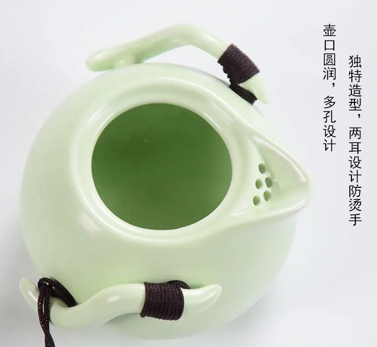 Qie hu Ding Travel Bag Tea Set Bamboo Tea Tray Kung Fu Tea Set-Logo Customizable