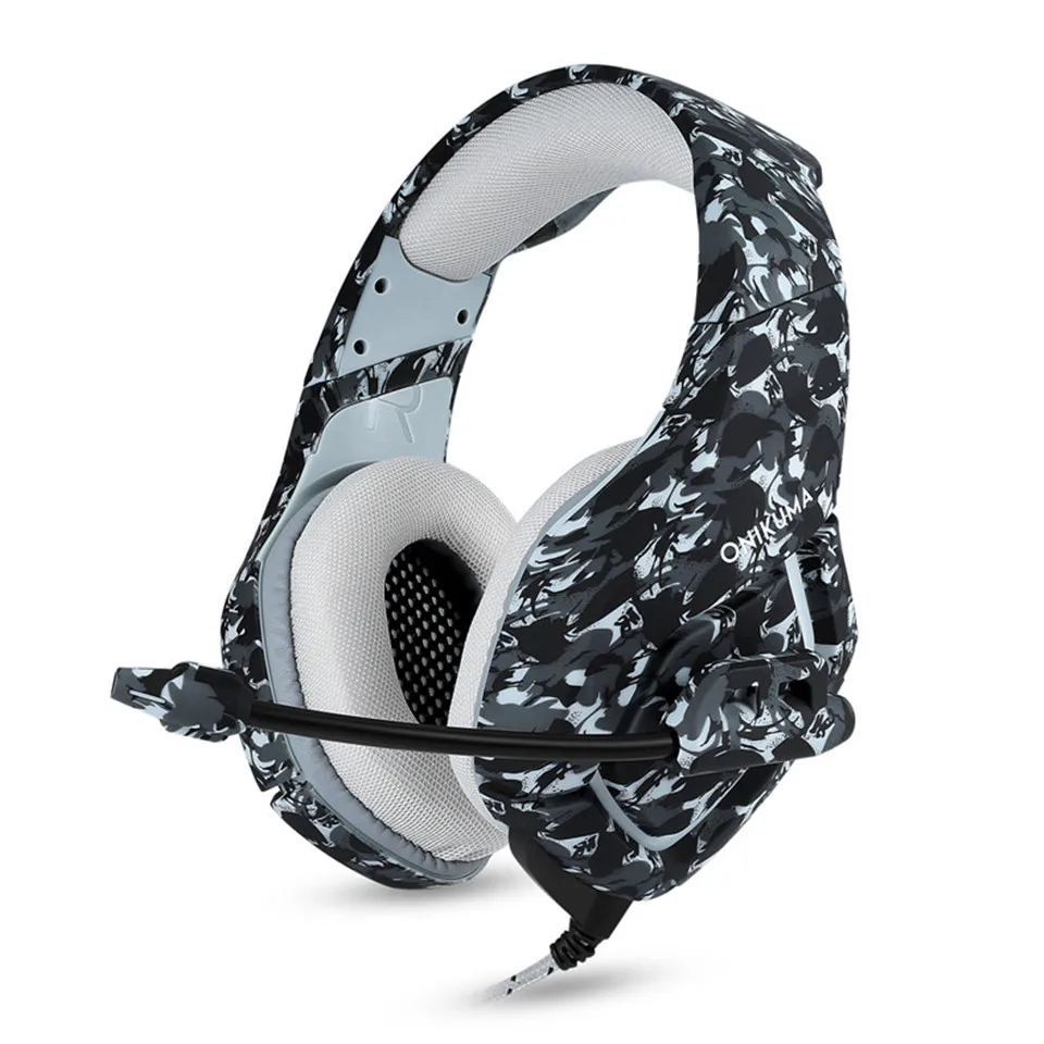 Big Sale Origanl ONIKUMA K1 Camouflage PS4 Headset Bass Gaming Headphones Game Earphones Mic  EN1kkq0Ae