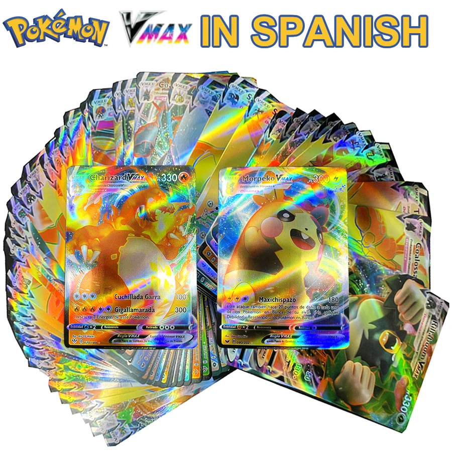 55 Pcs Pokemon Spanish Shining Card 54 Vmax 1 Trainer Display Spain