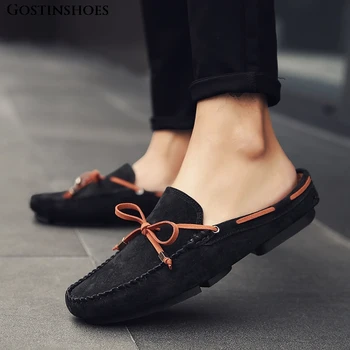 

Genuine Leather Men Shoes Men Shoess Men Loafers Closed-toe Casual Flats Doug Moccasins Cow Leather Slip-on Summer Pig Split