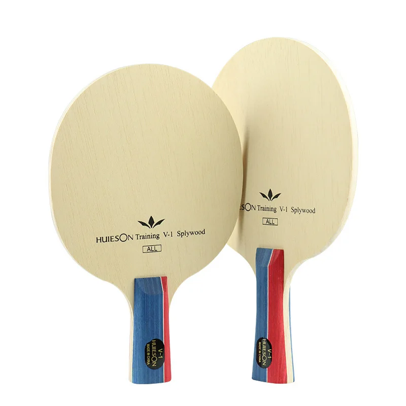 1PC Professional Wood Pong Racket Blade 2 Handle Models Table Tennis Racket Beige Medium Speed Lightweight Grip Blade