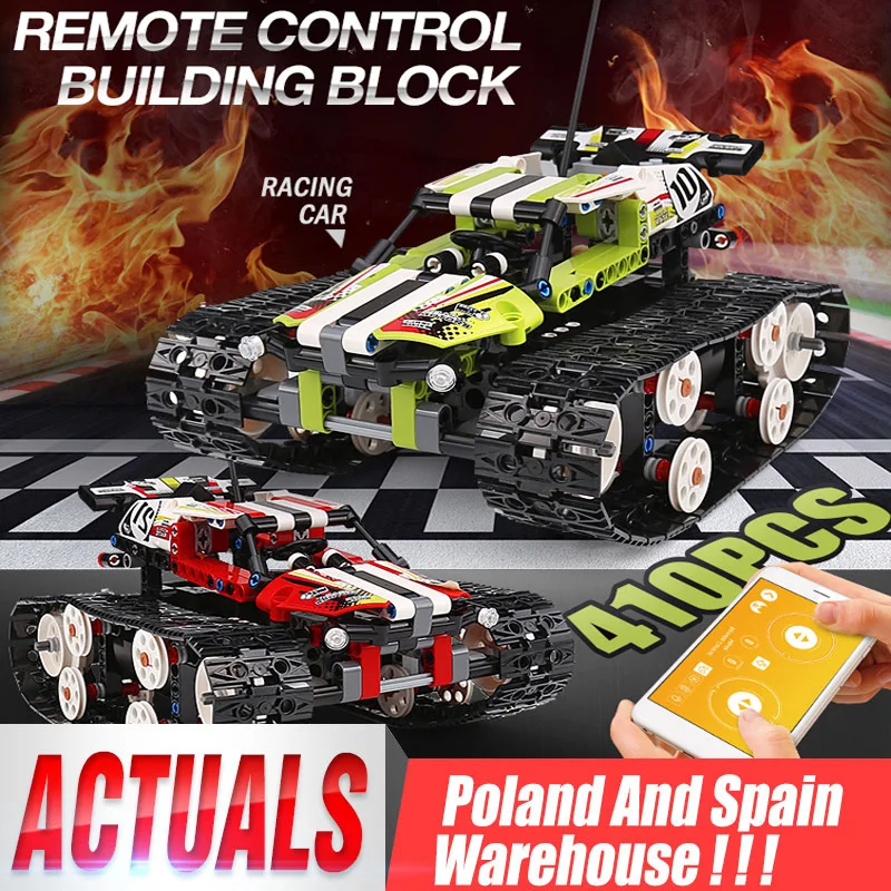 Игрушка малыш Technic серия Радиоуправляемый трек дистанционного управления гоночный автомобиль набор строительных блоков кирпичи развивающие игрушки, совместимые с 20033