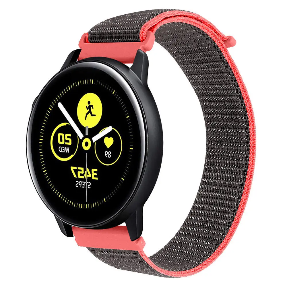 22 мм 20 ремешок для часов, мм для samsung Galaxy Watch 46 мм/42 мм/Active Band gear S3 S2 нейлоновая петля палка спортивные наручные браслеты для huawei gt - Цвет ремешка: E