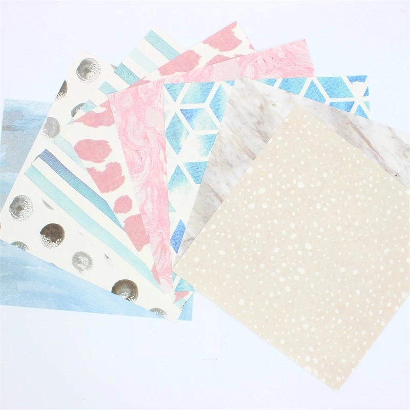 

KSCRAFT 16pc Cool And Refreshing Scrapbooking Pads Paper Origami Art Background Paper Card Making DIY Scrapbook Paper Craft