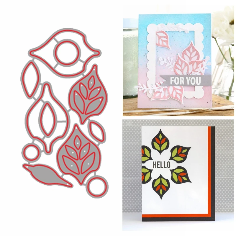 

Flower Leaf Shape Background Metal Cutting Dies Stencil For Crafts Paper Cards Making Album Template Embossing Dies 2019 New