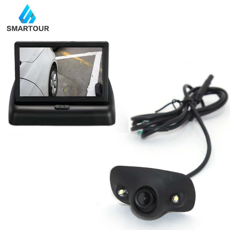 Smartour HD водонепроницаемые парковочные мониторы система 2 светодиодный ночное