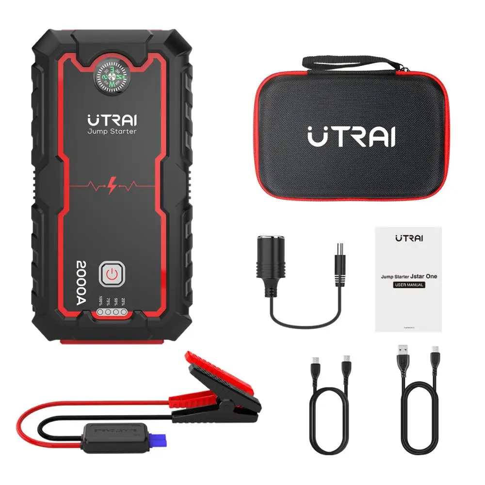UTRAI 22000mAh Автомобильное пусковое устройство, Портативное аварийное зарядное устройство, литий-ионный аккумулятор, внешний аккумулятор, автомобильное зарядное устройство, пусковое устройство, водонепроницаемое - Цвет: Standard