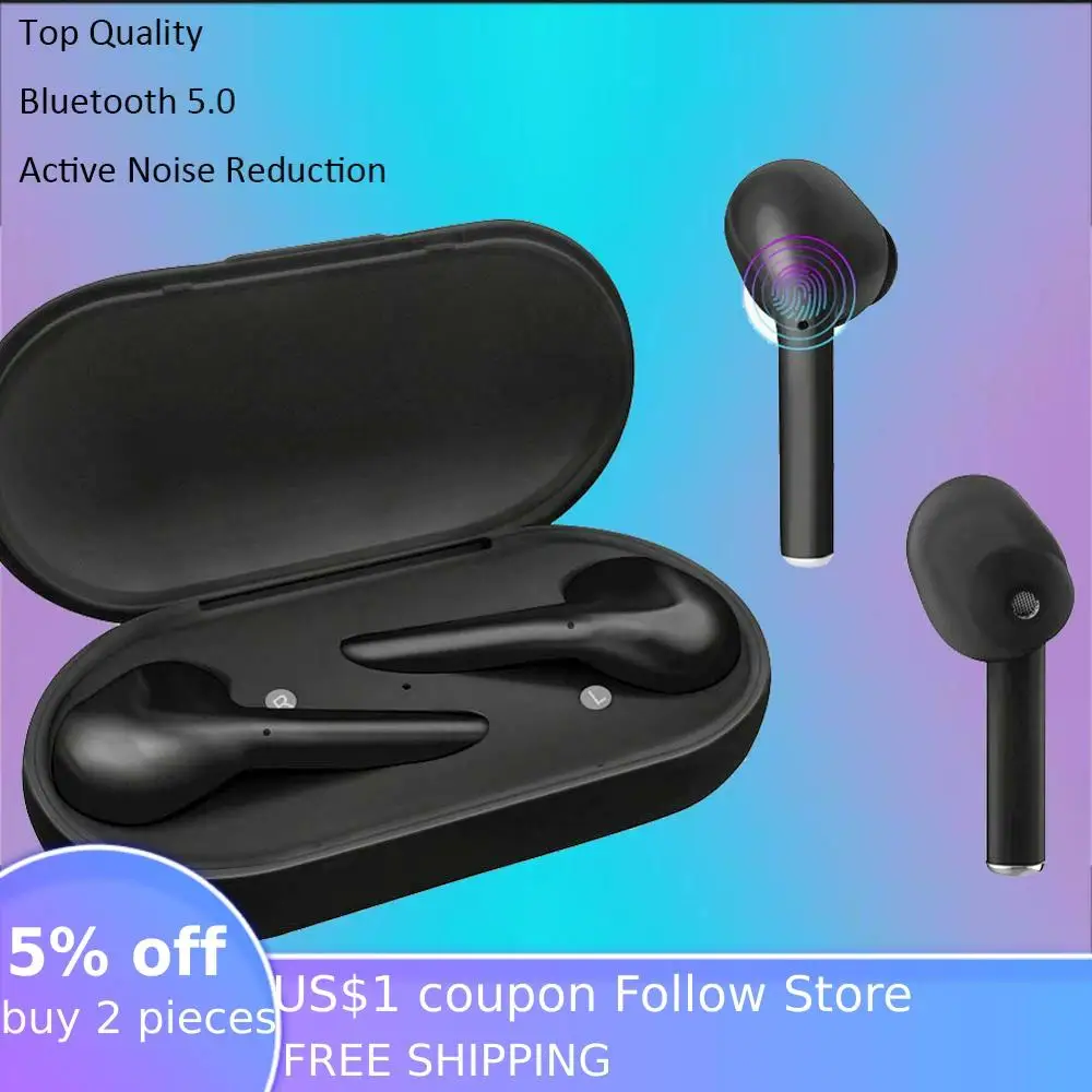

TWS Active Noise Cancelling Wireless Headphone Sport Wireless Headphones Bluetooth The Strongest Touch Control Wireless Earbuds