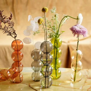 

O.RoseLif Crystal Ball Bubble Glass Vases Flower Arrangement Hydroponics Ball Floral DIY Art Flower Ware Bar Office Home Decor