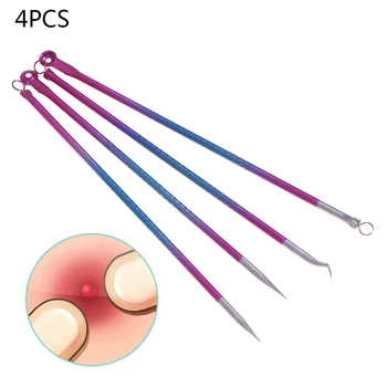 

4pcs Blackhead Blemish Removers Acne Pimple Belmish Extractor Vacuum ExtrusionAcne Stick Against Black Dots Tools For Face Clean