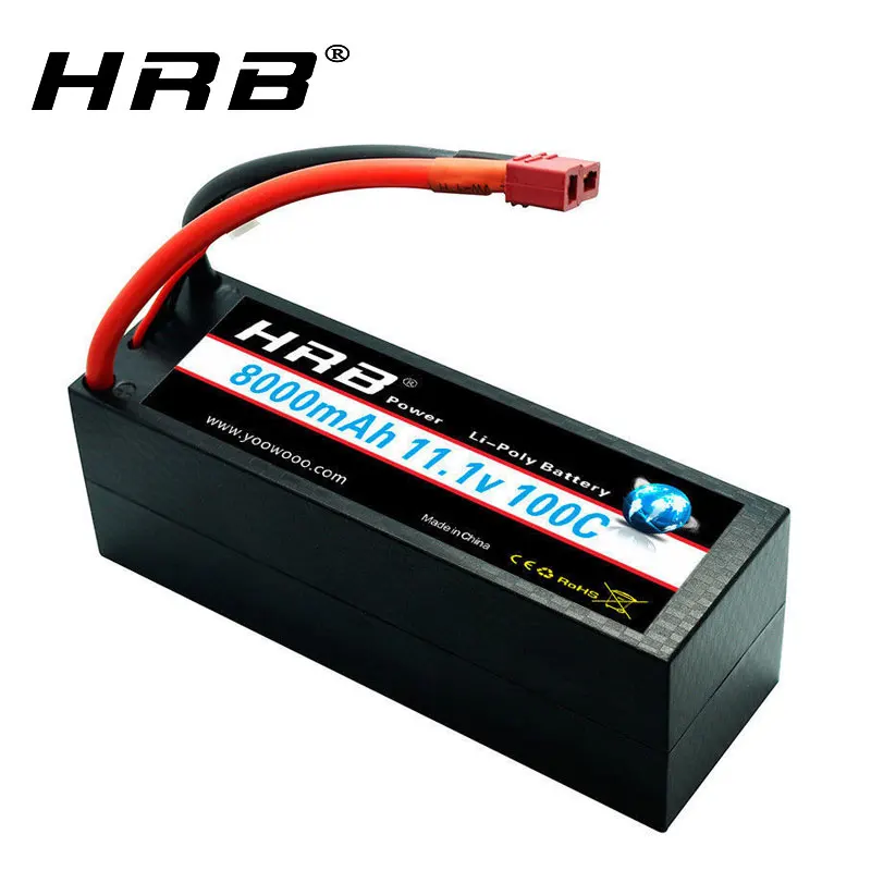 HRB RC аккумулятор 11,1 V 8000mah 3S Жесткий Чехол lipo 100C с разъемом Trx t-разъем для trxxas автомобили грузовик Truggy Багги Танк вертолет