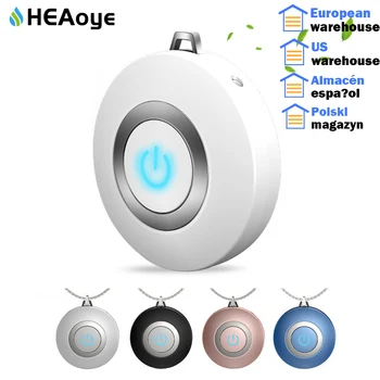 

Wearable Air Purifier Necklace Mini Portable USB Air Cleaner Negative Ion Generator Low Noise Air Freshener Fight flu