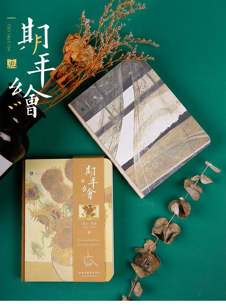 JIANWU 1 шт. всемирно известная живопись креативный блокнот Ван Гог Мон креативный дневник пуля журнал школьные принадлежности кавайи