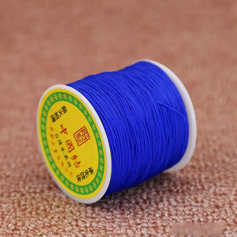 Royal blue Поиск Ручной работы тканый шнур DIY ювелирные изделия для создания браслетов подарки около 0,8 мм девушки нейлоновый шнур из бисера - Цвет: Royal blue