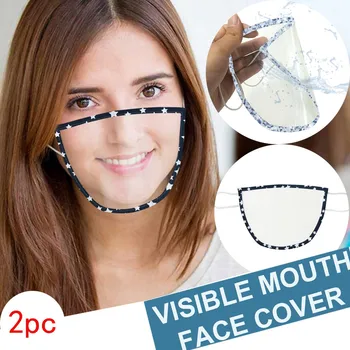 

Mask With Clear Window Visible Expression For The Deaf And Hard Of Hearing Reusable Face Mask Mouth Caps Cloth Breathable Mask W