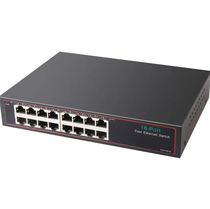 High-Speed Diewu Transmission Auto Mdi/Mdi-X Autosense 10/100Mbps Ethernet Network Switch 16 Port