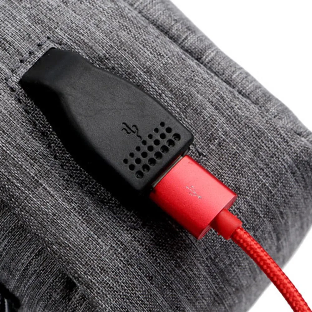 Hot Selling Outdoor Men Crossbody Bag Canvas Large Capacity Casual Shoulder Bag with USB Charge Hole