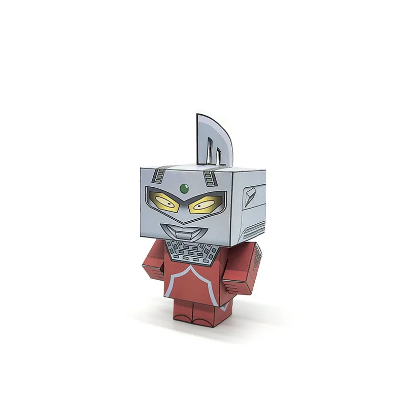 No-glue Ultraman Seven Mini Складной режущий милый 3D бумажная модель бумажное ремесло Аниме Фигурка DIY Cubee дети взрослые игрушки для рукоделия CS-017