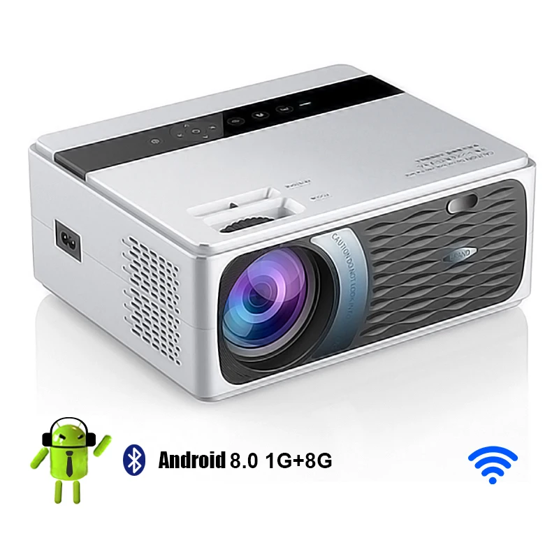 

1080P Projector Full HD Mini Projector Android 8.0 USB Mirroring Video Projectors For Home Cinema Led Beamer PR49002