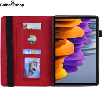 

Tablet Case For Samsung Galaxy Tab S7 Plus Case T970 T975 Flower 3D Emboss Leather Case Funda For Galaxy Tab S7+ S7 Plus Cover