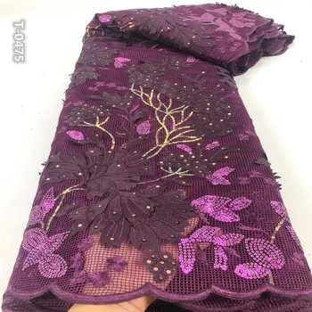 

Sequins laces Fabric 2020 African Cord Lace Fabrics High Quality,Nigerian Guipure milk silk Lace Fabric For Wedding