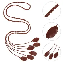 Women Faux Leather Thin Adjustable Thin Belt Leaf Braided Belts Braided Dress Strap