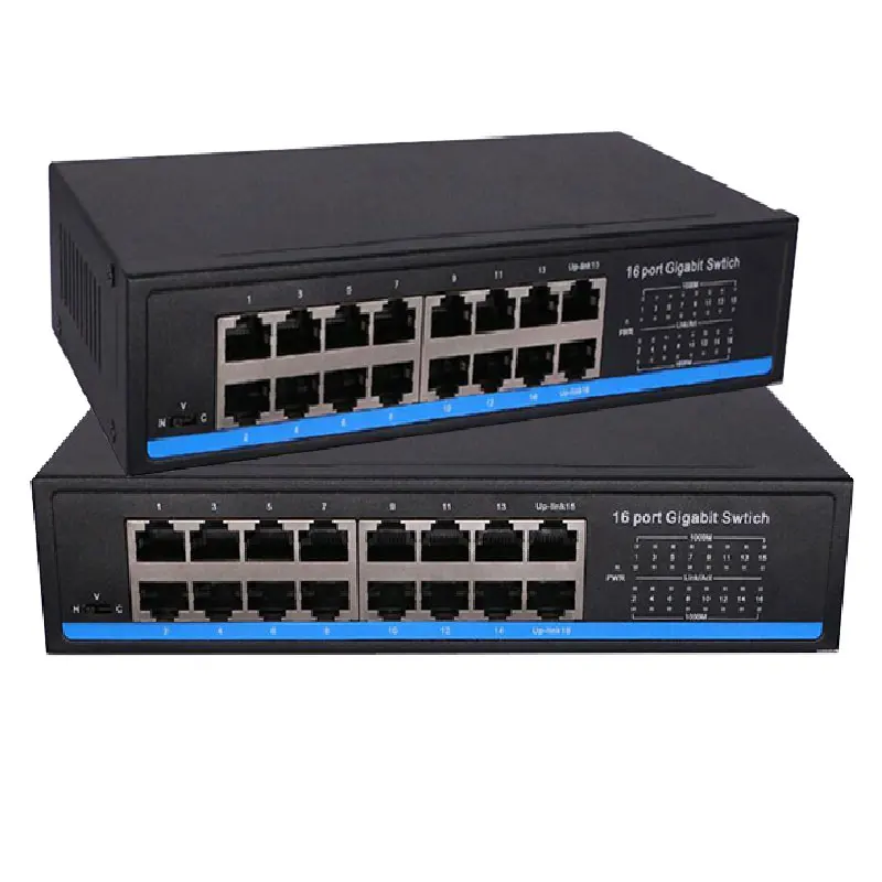 10/100/1000 м 16 Порты гигабитный коммутатор полный дуплекс Gigabit Ethernet коммутаторы
