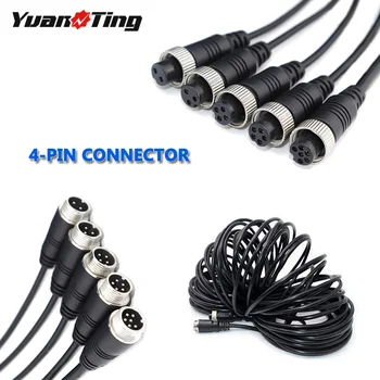 

YuanTing Truck Video Extension Cable 4-Pin Aviation Waterproof Shockproof for Rearview Camera Camper Backup Monitor System