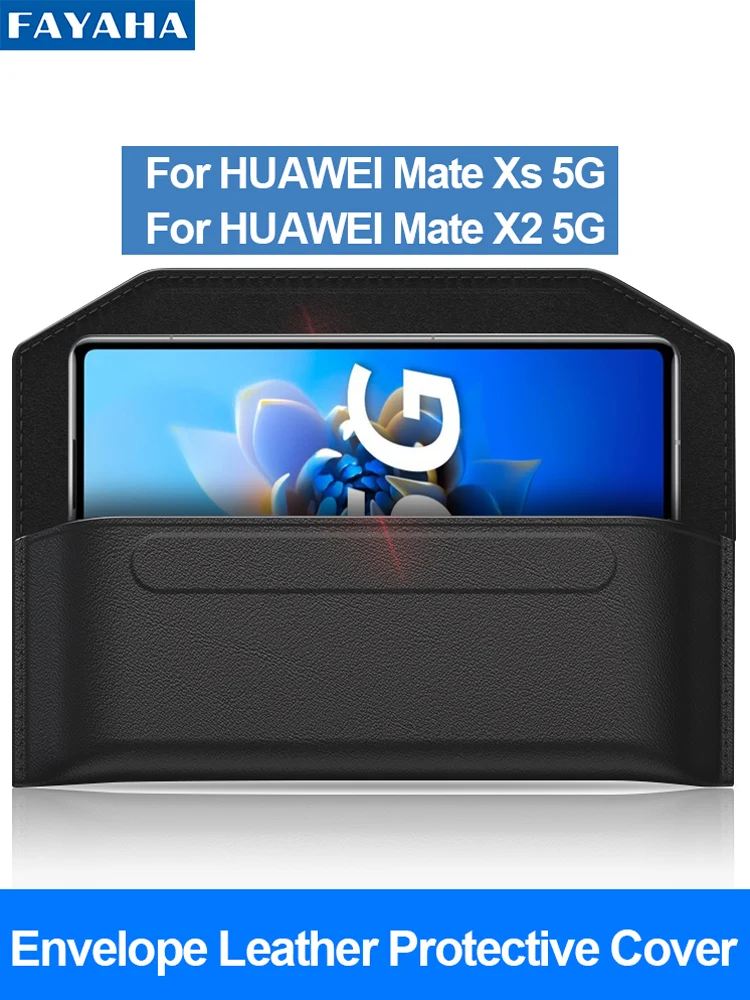 Складной чехол из натуральной кожи для Huawei Mate X2 5G полностью в окружении