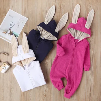 

Malapina Newborn Infant Baby Boys Girls One-Piece Hooded Romper Clothes Outer Wear Autumn Winter Cute Outfit Clothing 6-24months