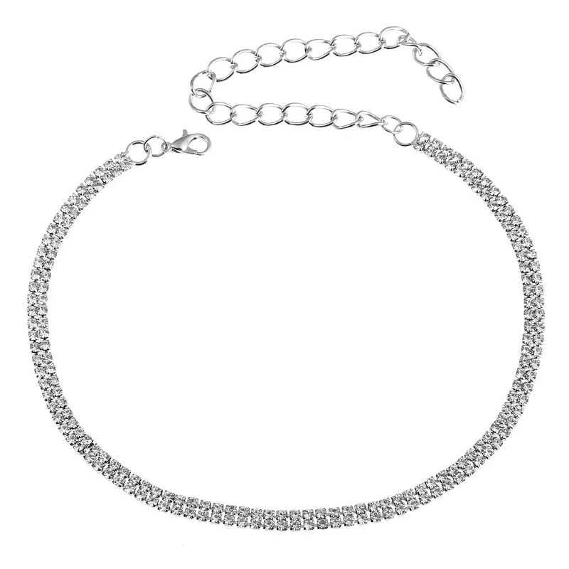 rhinestone choker necklace