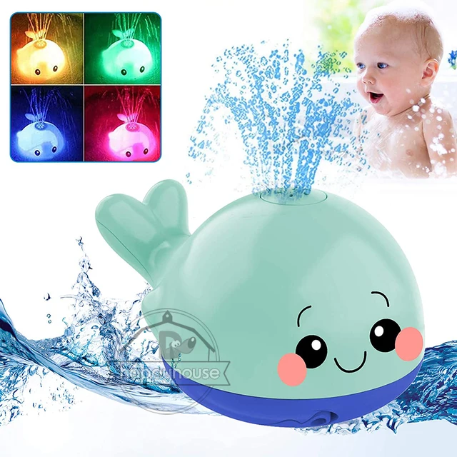 Baby Bath Toys Spray Water Shower Bathing Toys for Kids Electric Whale Bath Ball with Light Music LED Light Toys ool Bathtub Toy 1