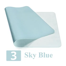 Portable Waterproof PU Leather Desk Mat - Large Single-Sided Mouse Pad - 80 X 40 CM (Sky Blue)