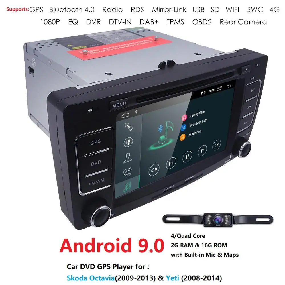 Clearance 2 Din 7Inch Android 9.0 Car DVD Video Player For SKODA Octavia 2009-2013 CANBUS GPS Navigaiton Bluetooth Radio RDS WIFI SD DAB 4 Clearance 2 Din 7Inch Android 9.0 Car DVD Video Player For SKODA Octavia 2009-2013 CANBUS GPS Navigaiton Bluetooth Radio RDS WIFI SD DAB 4